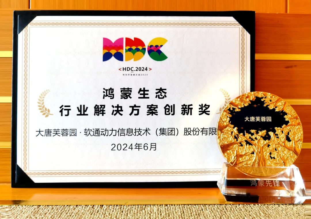 结合大唐芙蓉园落地智慧文旅鸿蒙原生利用，云顶集团动力荣获华为“行业解决规划创新奖”